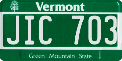 VT license plate JIC703