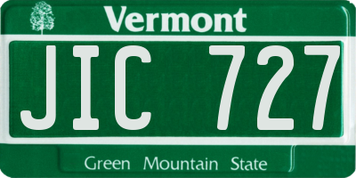 VT license plate JIC727