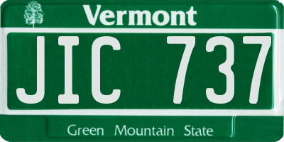 VT license plate JIC737