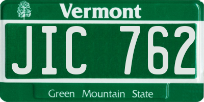 VT license plate JIC762