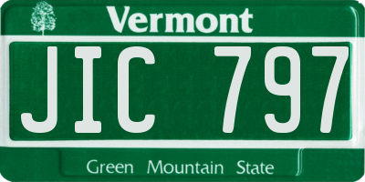 VT license plate JIC797