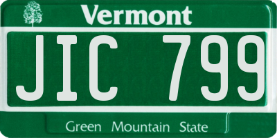 VT license plate JIC799
