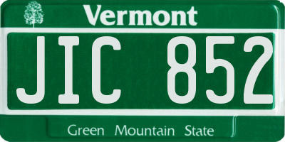 VT license plate JIC852