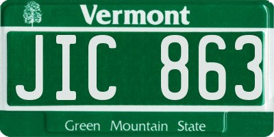 VT license plate JIC863
