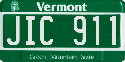 VT license plate JIC911