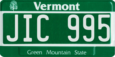 VT license plate JIC995