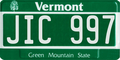 VT license plate JIC997