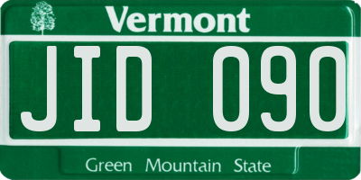 VT license plate JID090