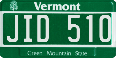 VT license plate JID510