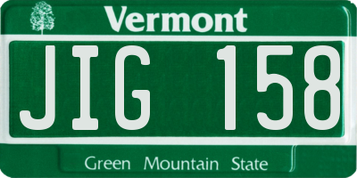 VT license plate JIG158