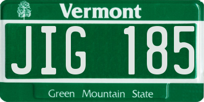 VT license plate JIG185