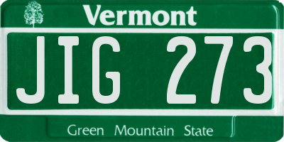 VT license plate JIG273