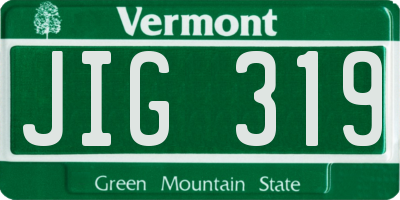 VT license plate JIG319