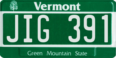 VT license plate JIG391