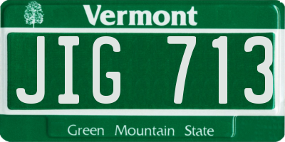 VT license plate JIG713