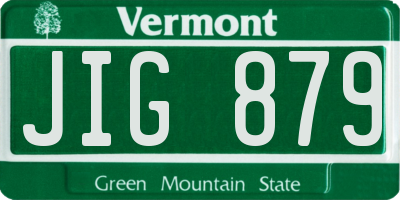 VT license plate JIG879