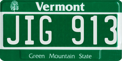VT license plate JIG913