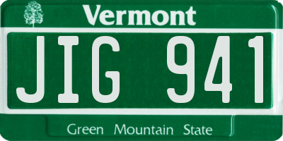 VT license plate JIG941