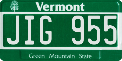 VT license plate JIG955