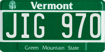 VT license plate JIG970