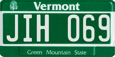 VT license plate JIH069