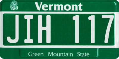 VT license plate JIH117
