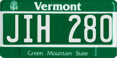 VT license plate JIH280