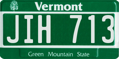 VT license plate JIH713