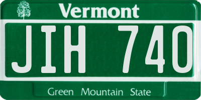 VT license plate JIH740