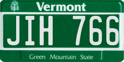 VT license plate JIH766