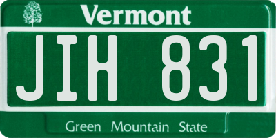 VT license plate JIH831