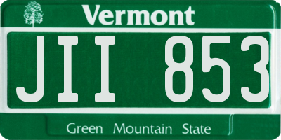 VT license plate JII853