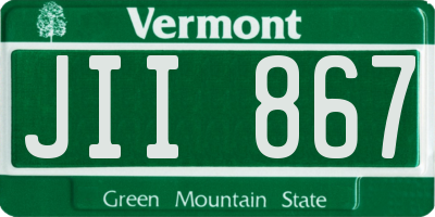 VT license plate JII867