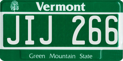 VT license plate JIJ266