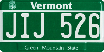 VT license plate JIJ526