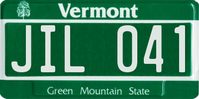 VT license plate JIL041