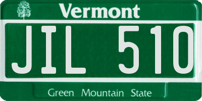 VT license plate JIL510