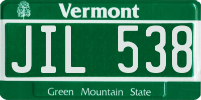 VT license plate JIL538