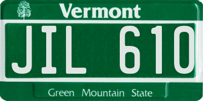 VT license plate JIL610