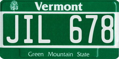 VT license plate JIL678