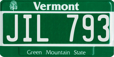 VT license plate JIL793