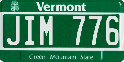 VT license plate JIM776