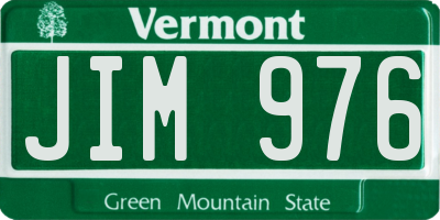 VT license plate JIM976