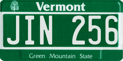 VT license plate JIN256