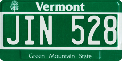 VT license plate JIN528