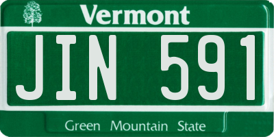 VT license plate JIN591