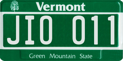 VT license plate JIO011