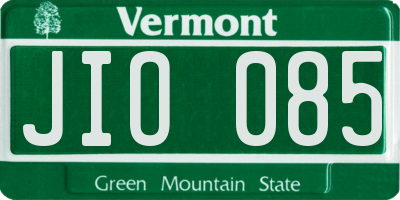VT license plate JIO085