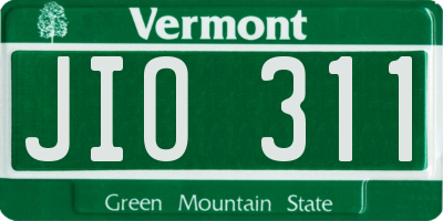 VT license plate JIO311