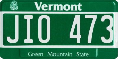 VT license plate JIO473